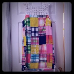 Lily Pulitzer patchwork crochet neck dress